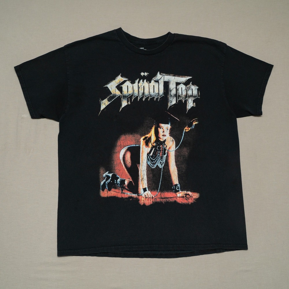 Spinal Tap B*tch School T Shirt Black Adult Large USA Made 100% Cotton Graphic